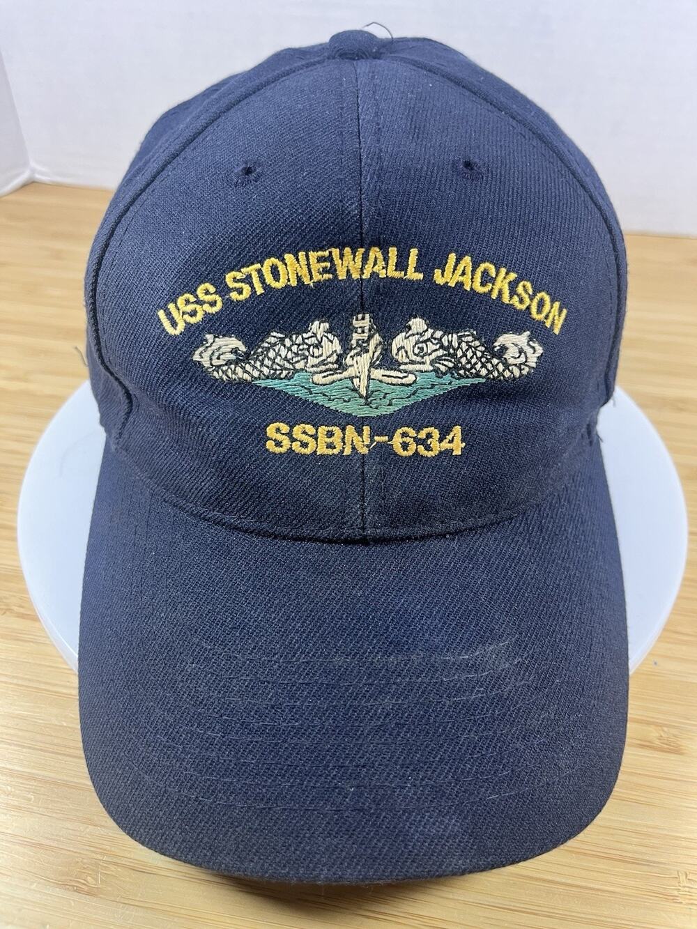USS Stonewall Jackson SSBN-634 Submarine Hat OTTO Snapback Navy Blue Vintage